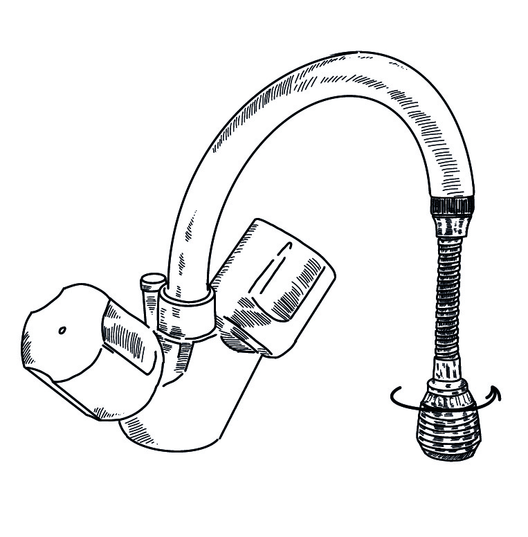 Régulateur de débit orientable avec flexible et multi-jet 5 l/min – Image 2